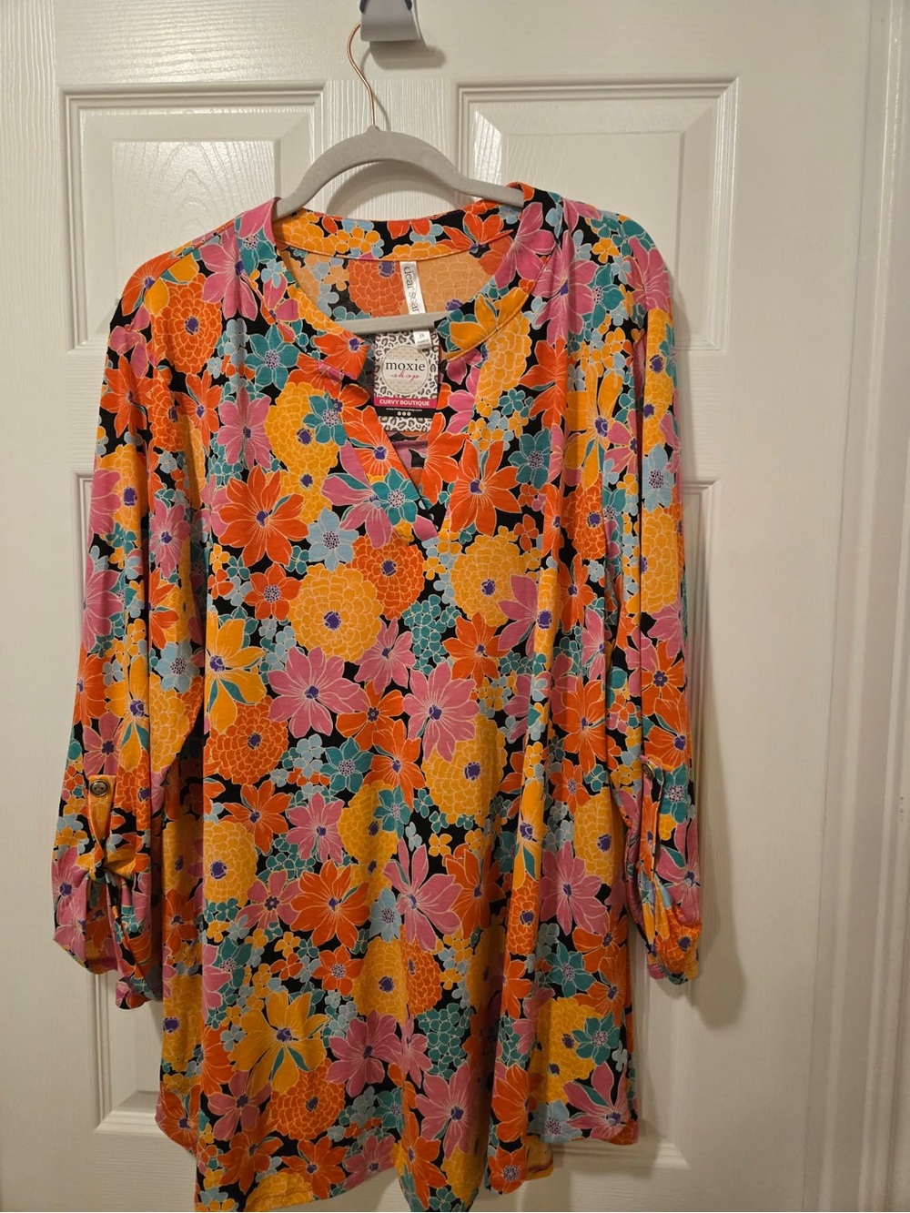 🌸 Dear Scarlett Plus Size Floral Tunic Top | Size 3XL | NWT 🌸 - Picture 3 of 7